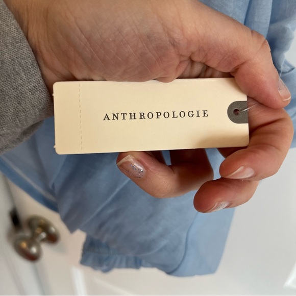 Anthropologie Layered Halter Sleeveless Top Sky Blue SZ XLG NWT Whimsical Fairy - Picture 7 of 11